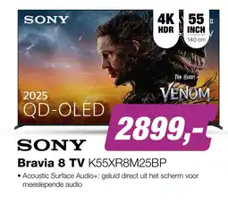 EP Sony Bravia 8 K65XR8M25B TV (2025) aanbieding