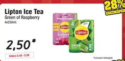 Budget Food Lipton Ice Tea Green of Raspberry aanbieding