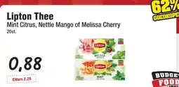 Budget Food Lipton Thee Mint Citrus, Nettle Mango of Melissa Cherry aanbieding