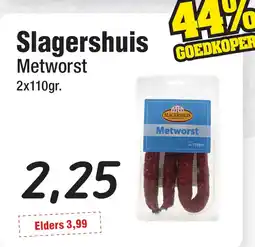 Budget Food Slagershuis Metworst aanbieding