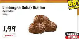 Budget Food Limburgse Gehaktballen Gebraden aanbieding