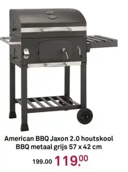 Karwei American BBQ Jaxon 2.0 houtskool BBQ metaal grijs aanbieding