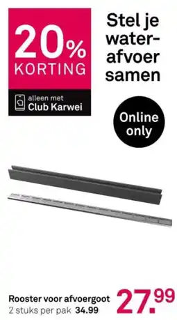Karwei Rooster voor afvoergoot aanbieding