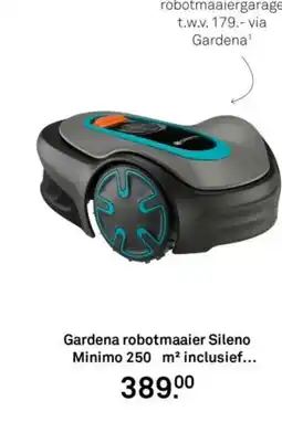 Karwei Gardena robotmaaier Sileno Minimo 250 m² inclusief aanbieding