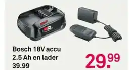 Karwei Bosch 18v accu 2,5 Ah en lader aanbieding