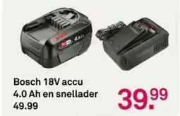 Karwei Bosch 18v accu 4,0 Ah en snellader aanbieding