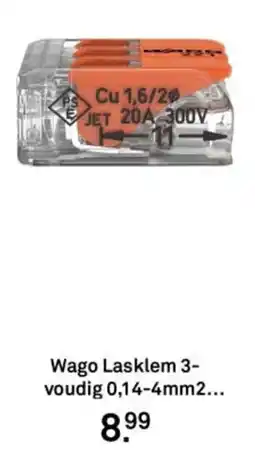 Karwei Wago Lasklem 3- voudig 0,14-4mm2 aanbieding