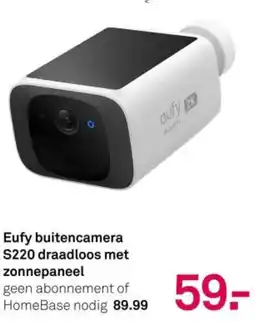 Karwei Eufy buitencamera S220 draadloos met zonnepaneel aanbieding