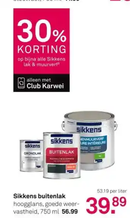 Karwei Sikkens buitenlak aanbieding