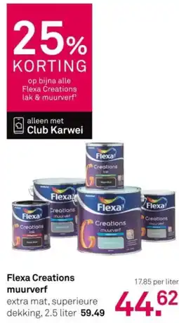 Karwei Flexa Creations muurverf aanbieding