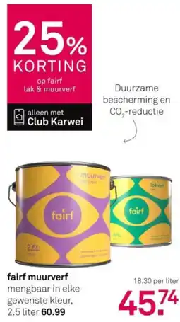 Karwei Fairf muurverf aanbieding