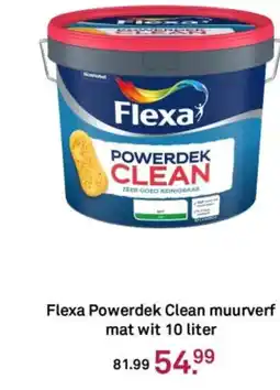Karwei Flexa Powerdek Clean muurverf mat wit 10 liter aanbieding