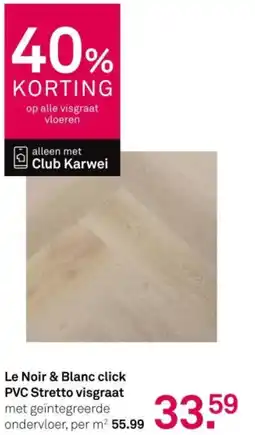 Karwei Le Noir & Blanc click PVC Stretto visgraat aanbieding