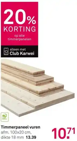 Karwei Timmerpaneel vuren aanbieding