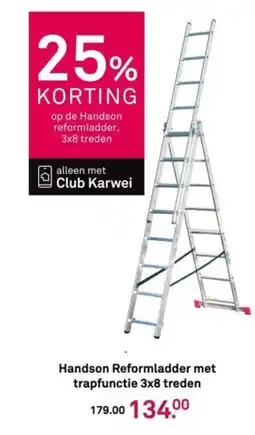 Karwei Handson Reformladder met trapfunctie 3x8 treden aanbieding