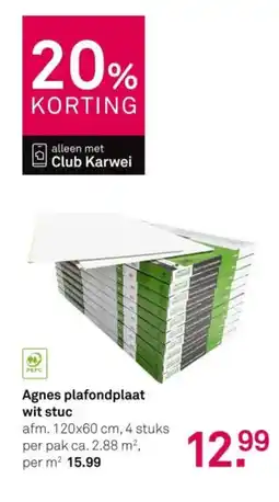 Karwei Agnes plafondplaat wit stuc aanbieding