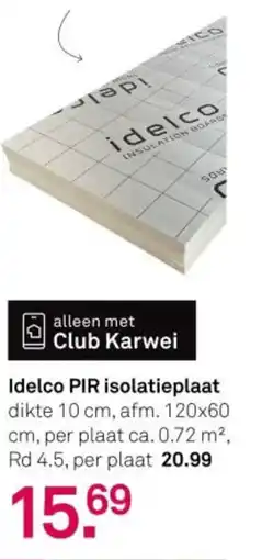 Karwei Idelco PIR isolatieplaat aanbieding