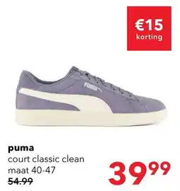 Scapino Puma court classic clean aanbieding