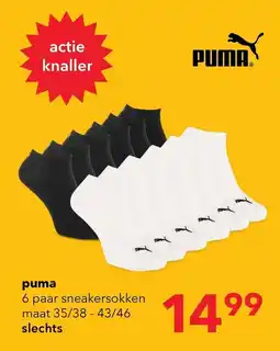 Scapino Puma 6 paar sneakersokken aanbieding