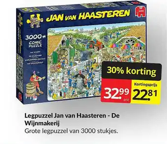 Boekenvoordeel Legpuzzel Jan Van Haasteren - De Wijnmakerij 30% Korting aanbieding