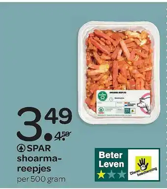 Spar Spar Shoarmareepjes aanbieding