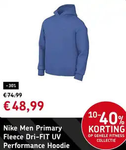 Sport 2000 Nike Men Primary Fleece Dri-FIT UV Performance Hoodie aanbieding