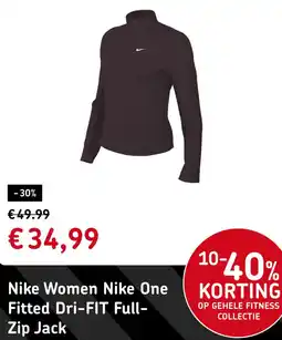 Sport 2000 Nike Women Nike One Fitted Dri-FIT Full- Zip Jack aanbieding