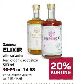 Ekoplaza Sapinca elixir aanbieding