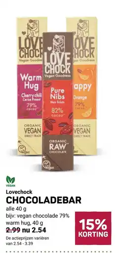 Ekoplaza Lovechock Chocoladebar aanbieding