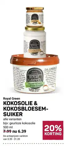 Ekoplaza Royal green kokosolie & kokosbloesem suiker aanbieding