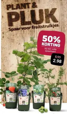 Ekoplaza Spaar voor fruitstruikjes aanbieding