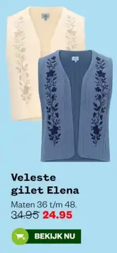 Welkoop Veleste gilet Elena aanbieding