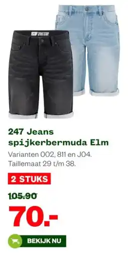 Welkoop 247 Jeans spijkerbermuda Elm aanbieding