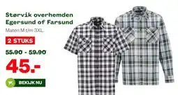Welkoop Størvik overhemden Egersund of Farsund aanbieding