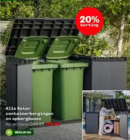 Welkoop Alle Keter containerbergingen en opbergboxen aanbieding