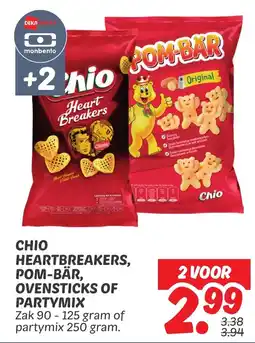 Dekamarkt Chio heartbreakers, pom-bär, ovensticks of partymix aanbieding