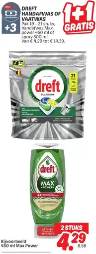 Dekamarkt Dreft handafwas of vaatwas aanbieding