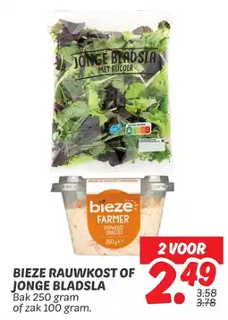 Dekamarkt Bieze rauwkost of jonge bladsla aanbieding