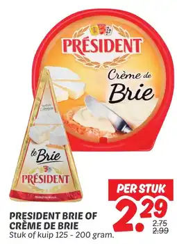 Dekamarkt President brie of crème de brie aanbieding