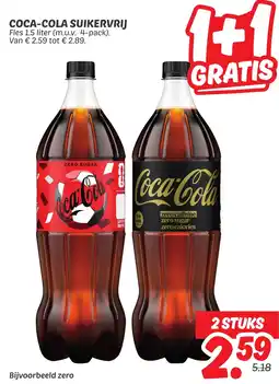 Dekamarkt Coca-cola suikervrij aanbieding