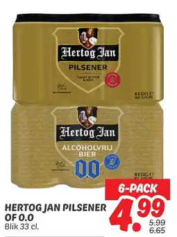 Dekamarkt Hertog jan pilsener of 0.0 aanbieding