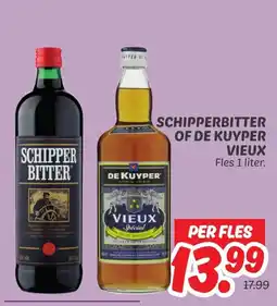 Dekamarkt Schipperbitter of de kuyper vieux aanbieding