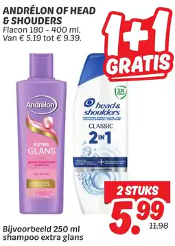 Dekamarkt Andrélon of head & shouders aanbieding