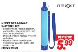 Dekamarkt Nexxt draagbaar waterfilter aanbieding