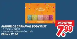 Dekamarkt Amour de carnaval bodymist aanbieding