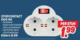 Dekamarkt Stopcontact duo ra aanbieding