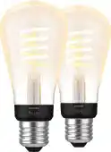 Coolblue Philips Hue Filamentlamp White Ambiance Edison E27 2-pack aanbieding