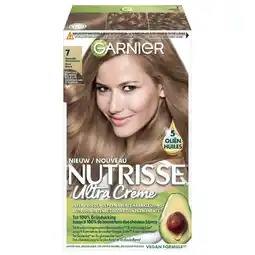 Bol.com Garnier Nutrisse Ultra Crème 7 Natuurlijk Blond - Intens voedende permanente haarkleuring aanbieding