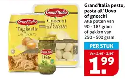 Hoogvliet Grand'Italia Tagliatelle all'Uovo of gnocchi aanbieding