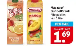 Hoogvliet Maaza of DubbelDrank aanbieding